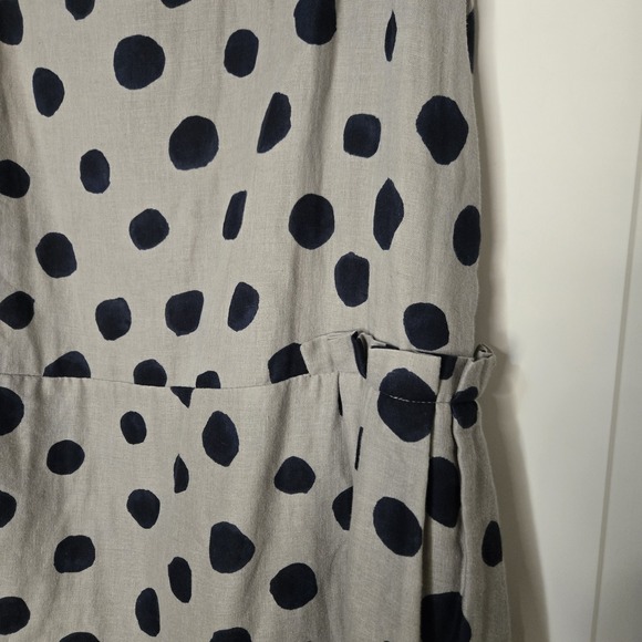 NY 77‎ Dress Polka Dot Sleeveless  Pockets Zipper  Size S/M Measured In Pics NWT - Picture 2 of 13